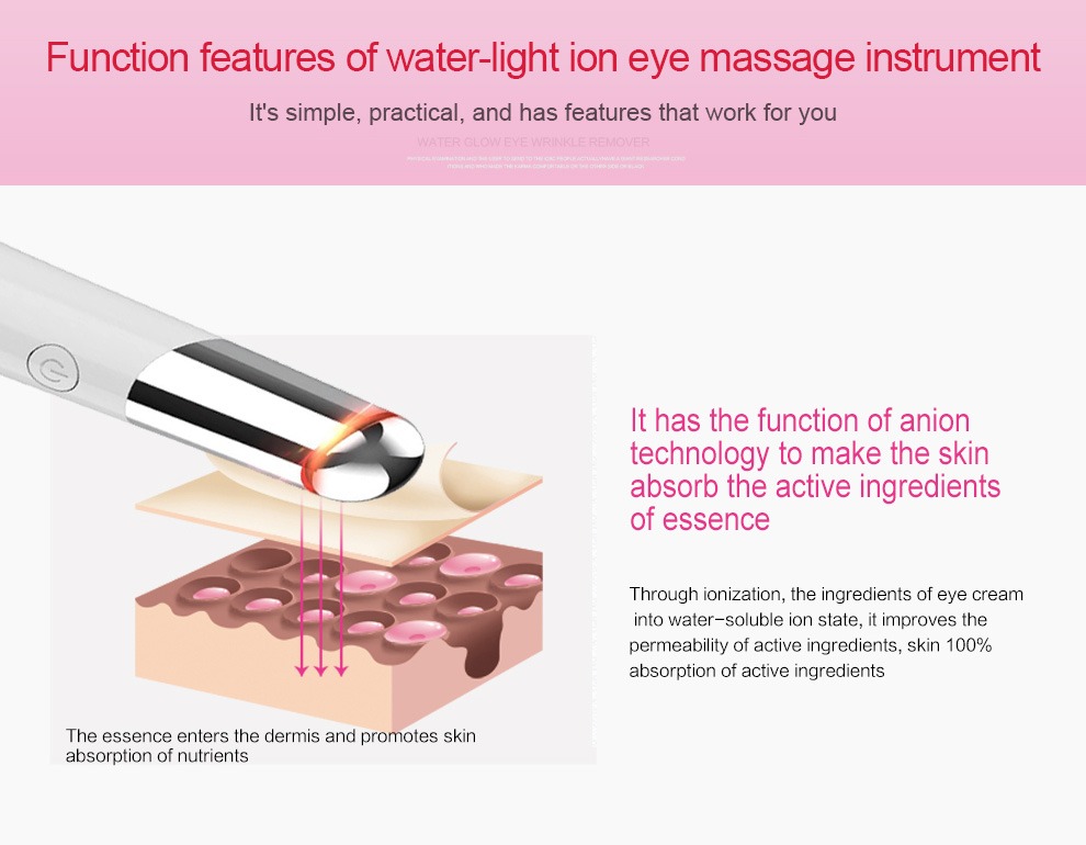 Beauty Eye Massager USB ladattava kasvohierontalaite ihonhoitolaitteen tiedot