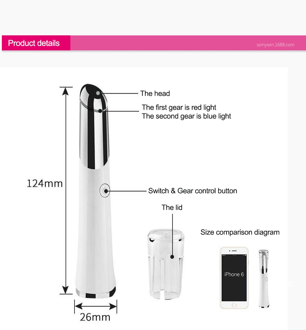 Beauty Eye Massager USB ladattava kasvohierontalaite ihonhoitolaitteen tiedot