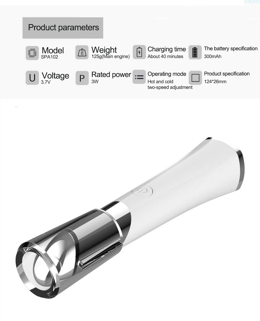 Beauty Eye Massager USB ladattava kasvohierontalaite ihonhoitolaitteen tiedot